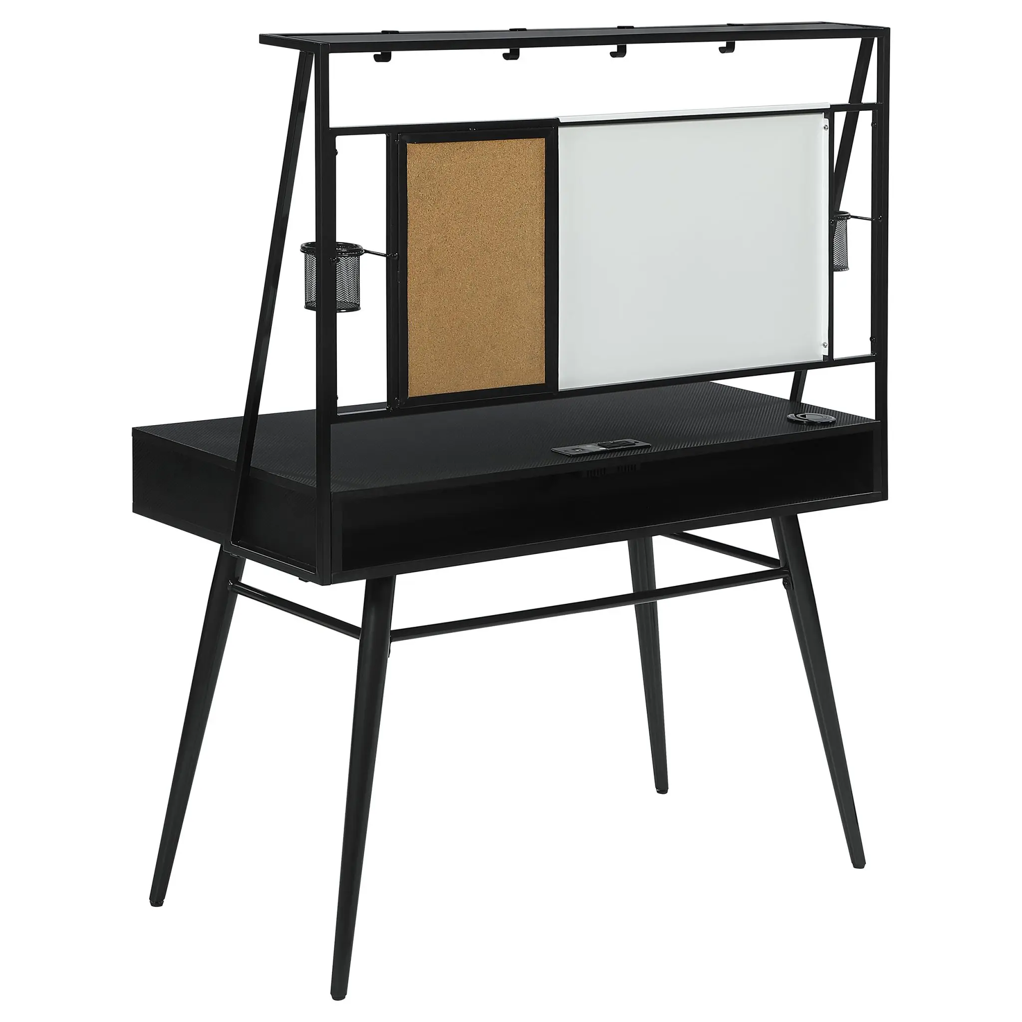 Jessie 47-inch Writing Desk with Whiteboard and USB Black - Image 4