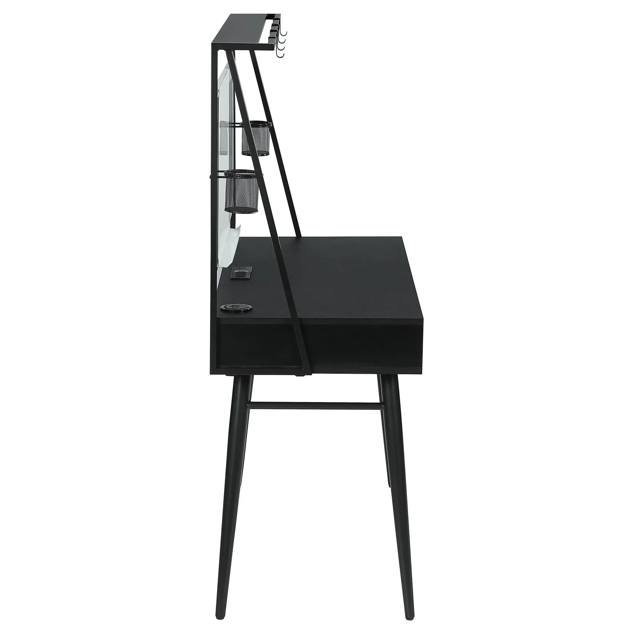 Jessie 47-inch Writing Desk with Whiteboard and USB Black - Image 5