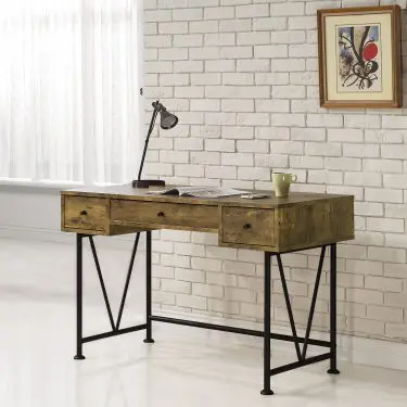 Analiese 47-inch Writing Desk Rustic Nutmeg