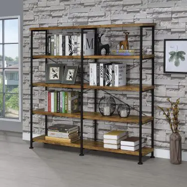Analiese 63-inch Double Bookshelf