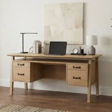 Goodson 64-inch Double Pedestal Computer Desk