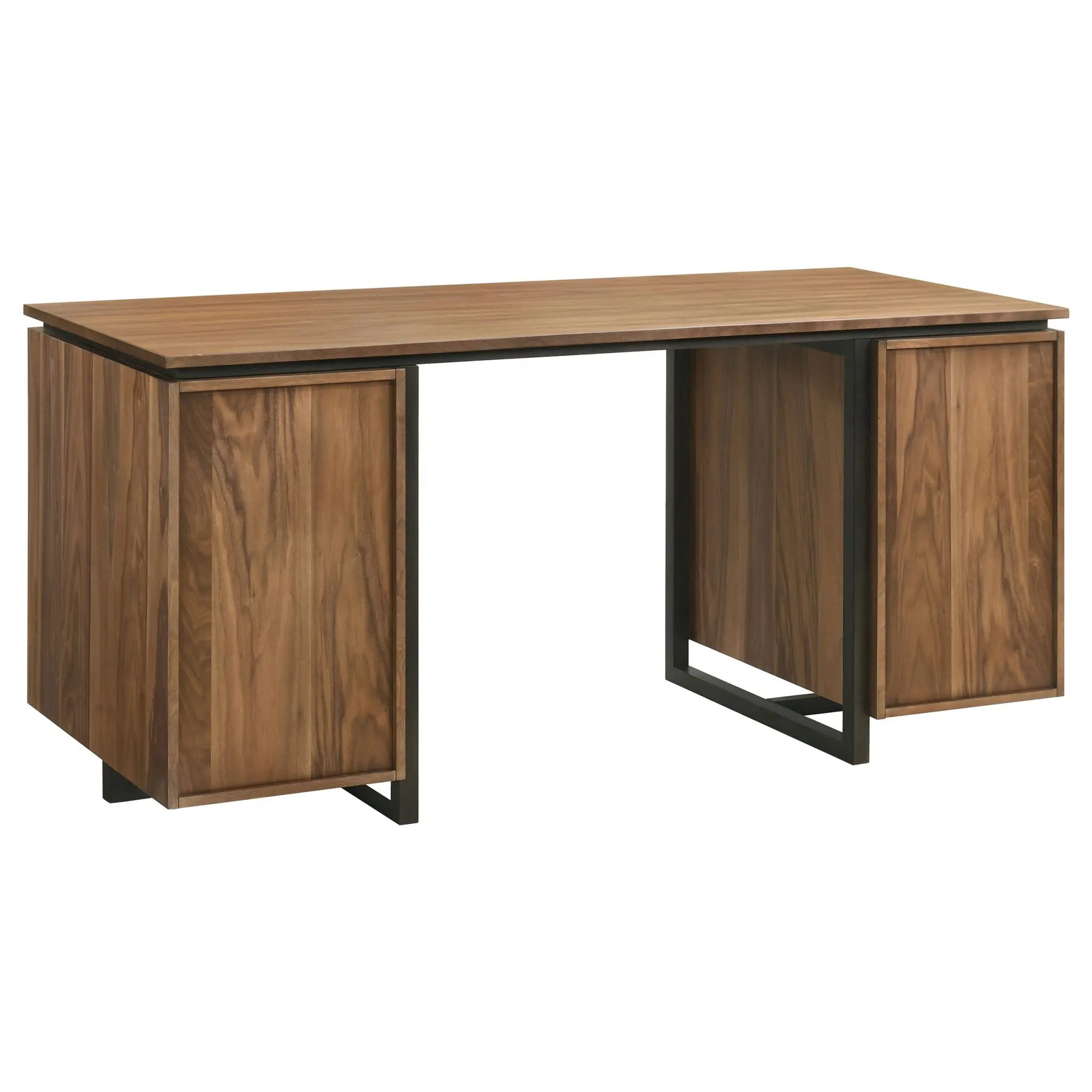 Berhalter 6-Drawer Double Pedestal Desk Walnut - Image 8