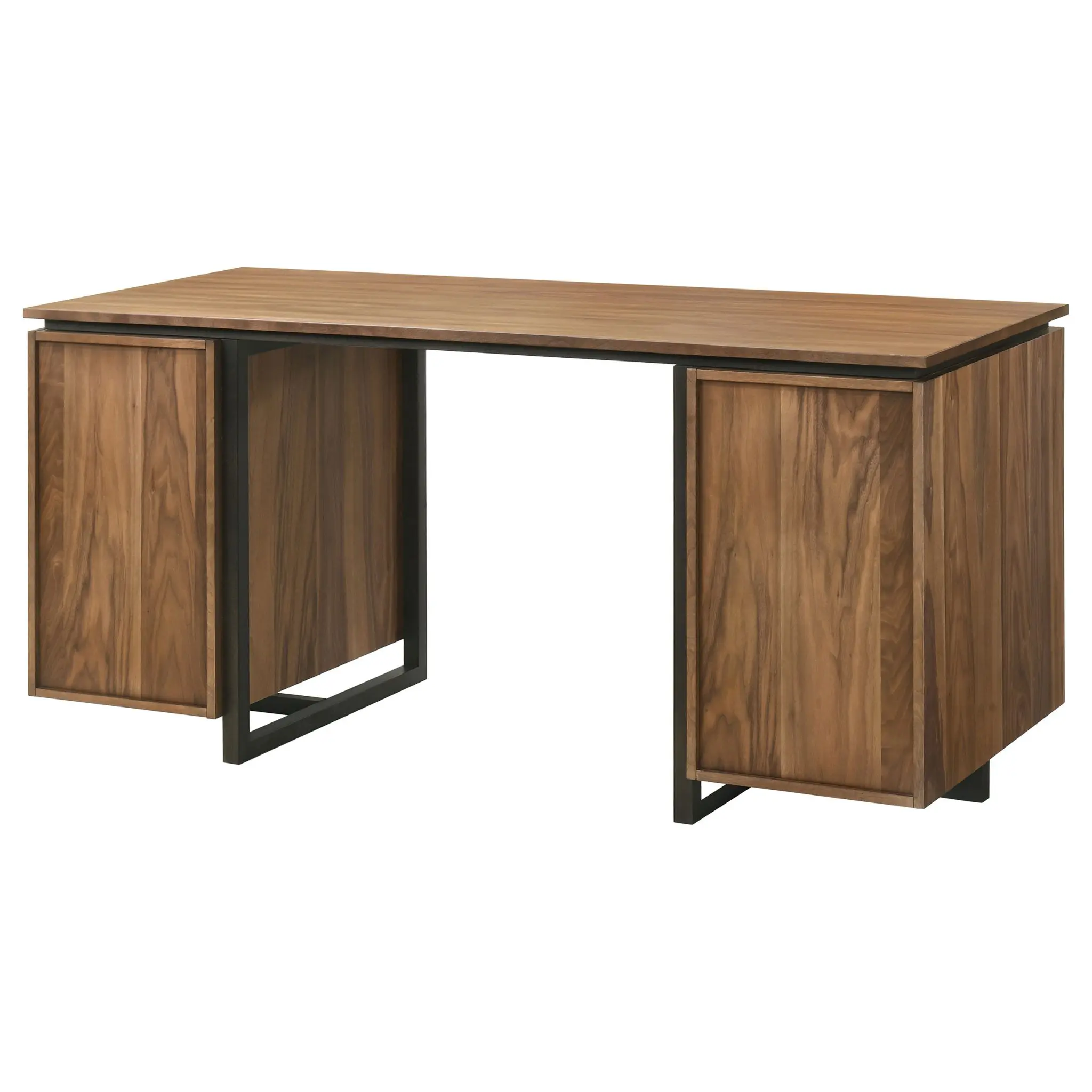Berhalter 6-Drawer Double Pedestal Desk Walnut - Image 10