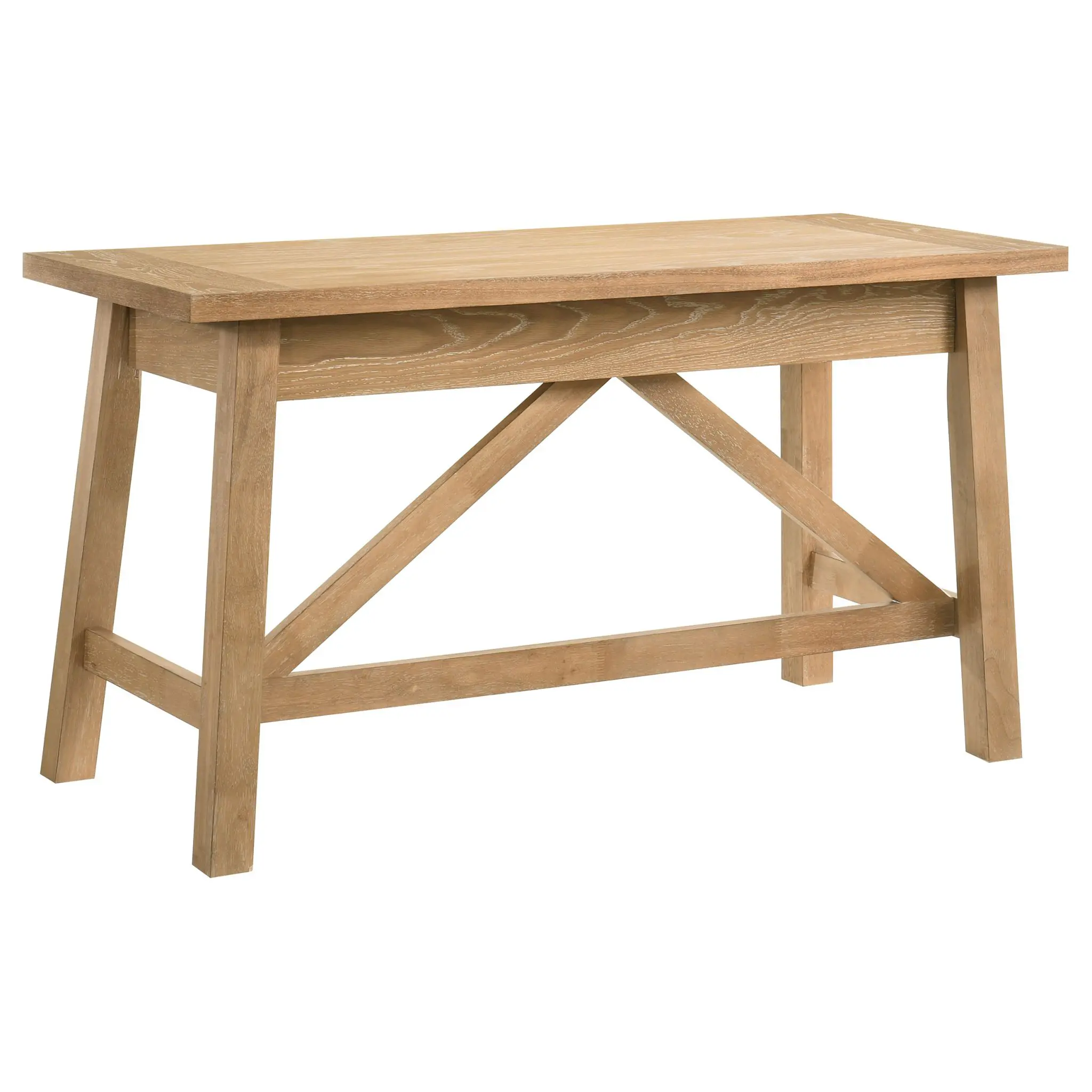 Fabian 54-inch Writing Desk Distressed Light Brown - Image 8