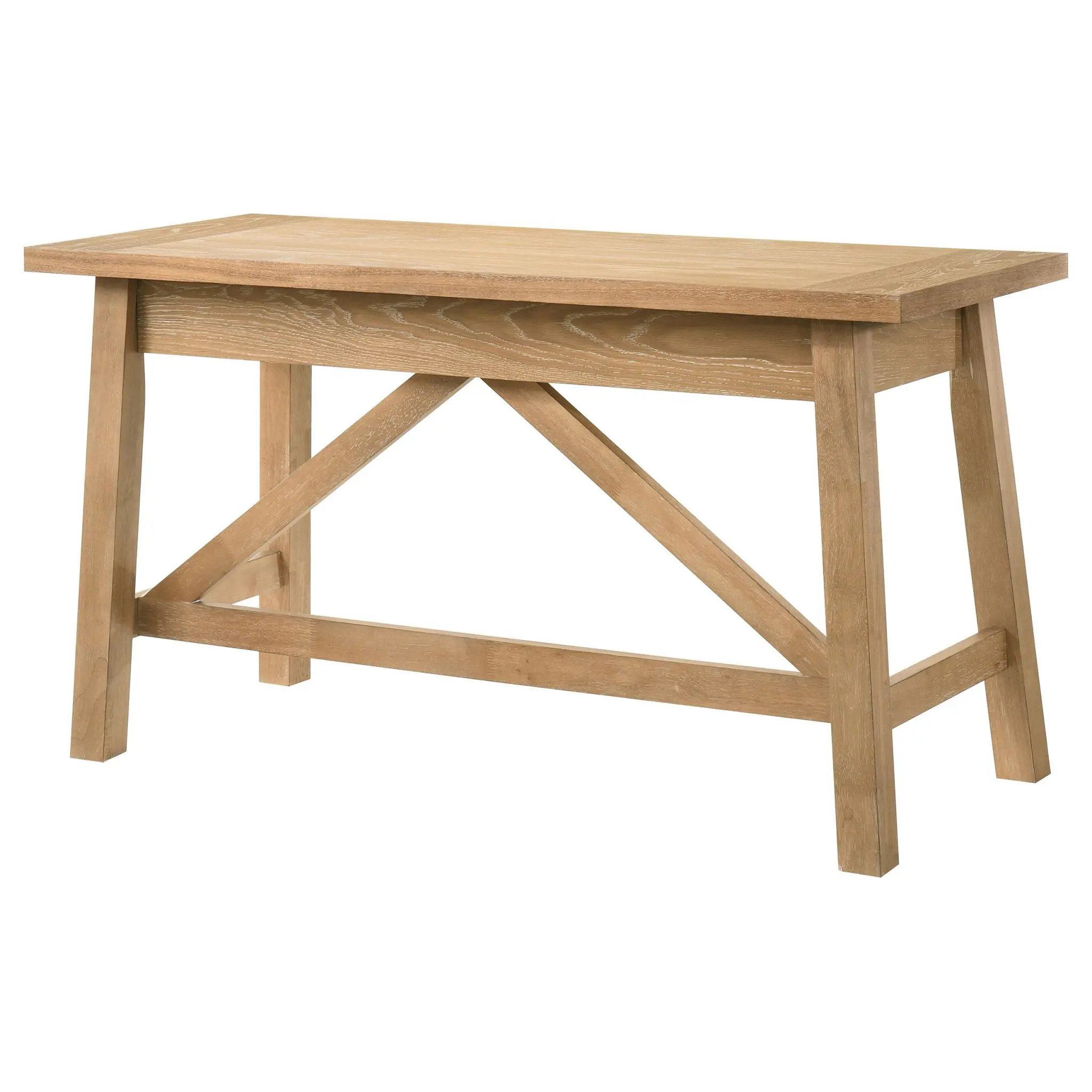 Fabian 54-inch Writing Desk Distressed Light Brown - Image 10