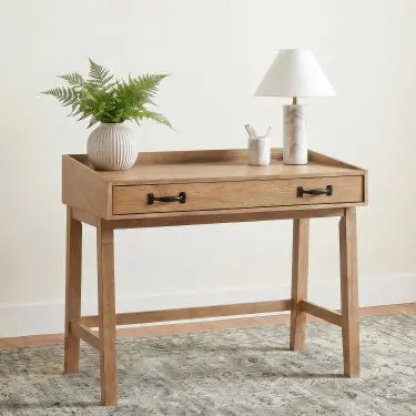 Fabian 38-inch Computer Desk Distressed Light Brown