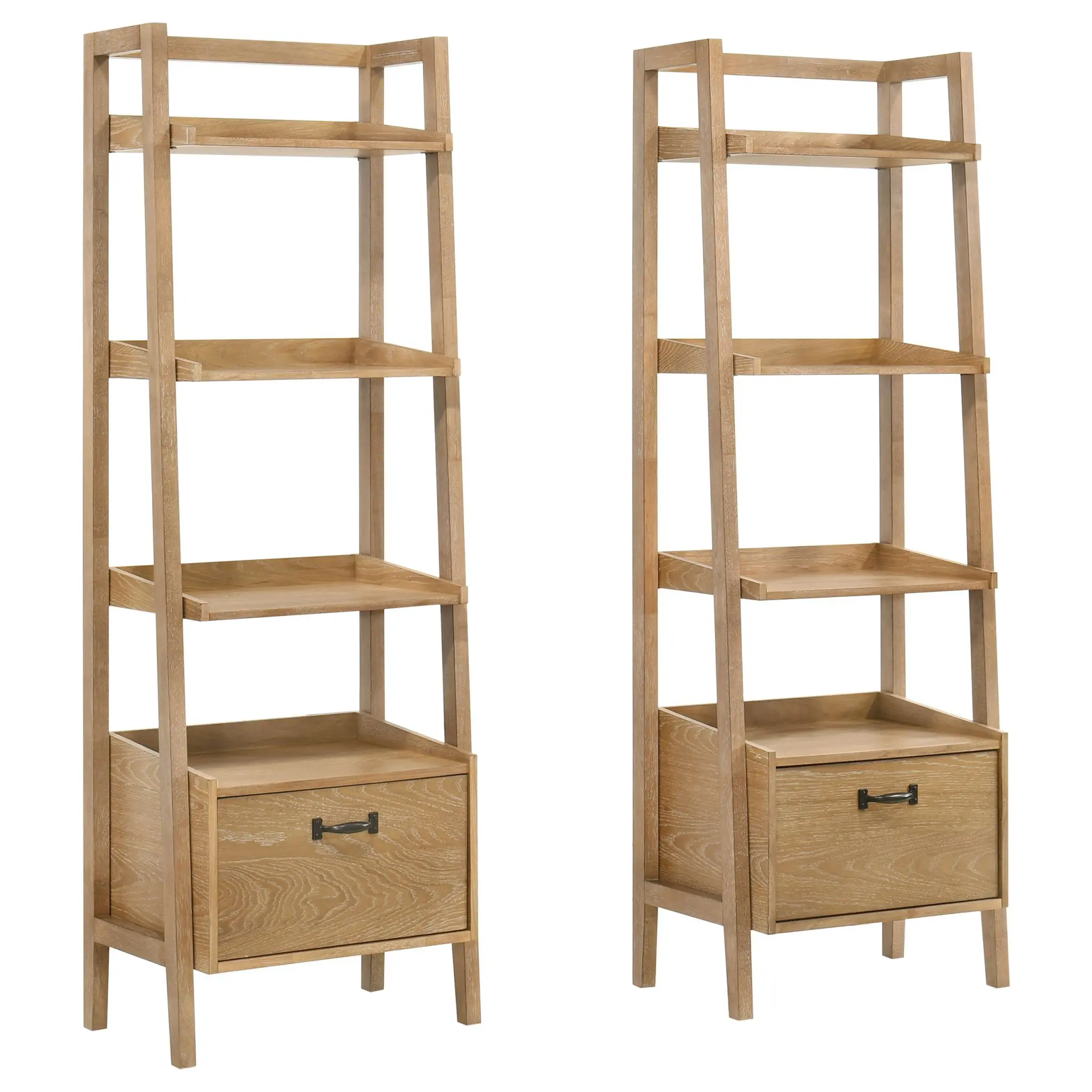 Fabian 2-Piece Bookshelf Set Dark Walnut and Antique White - Image 2