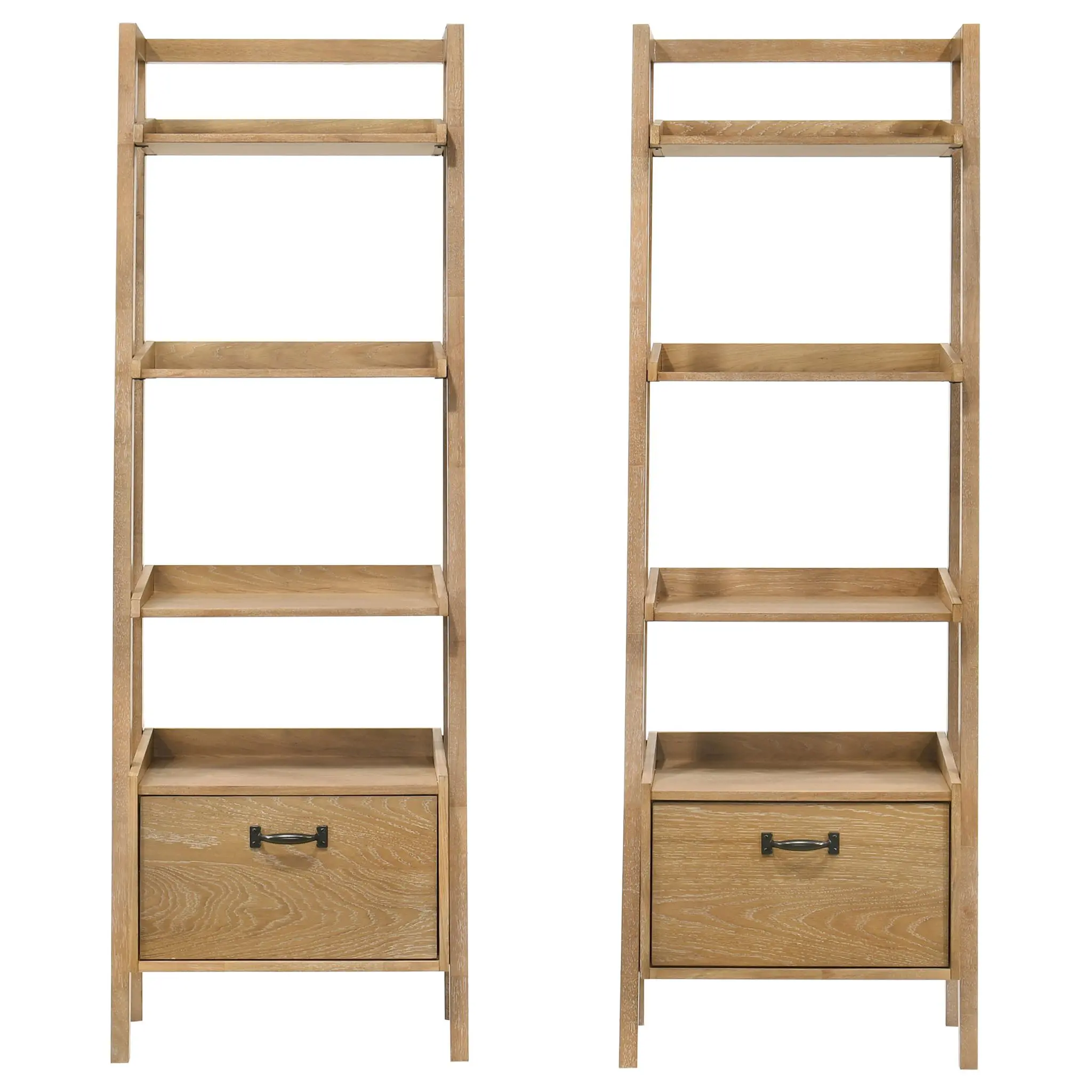 Fabian 2-Piece Bookshelf Set Dark Walnut and Antique White - Image 3