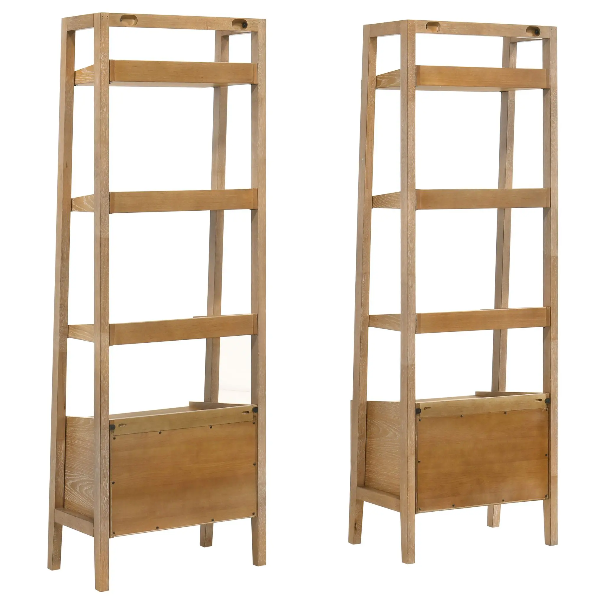 Fabian 2-Piece Bookshelf Set Dark Walnut and Antique White - Image 4