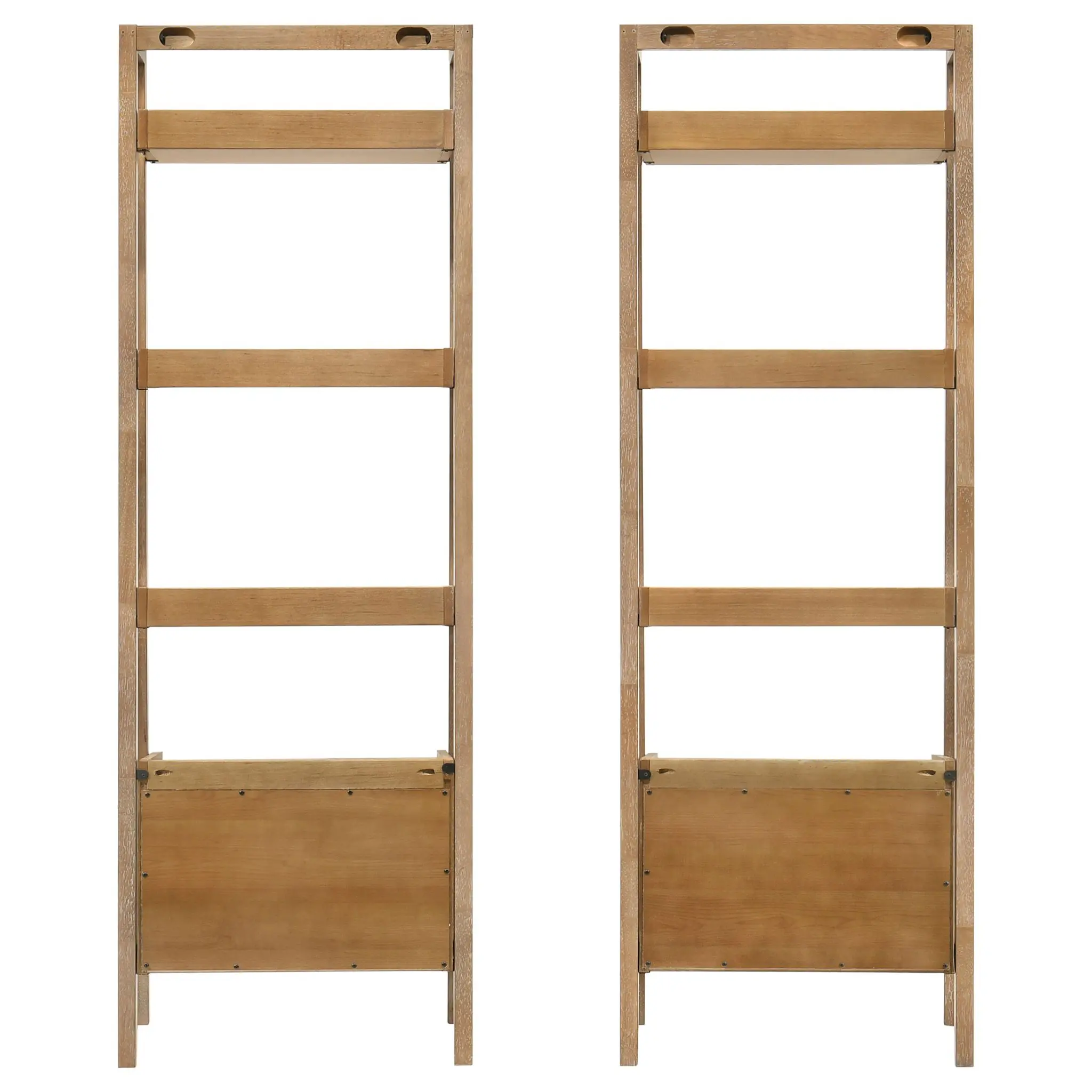 Fabian 2-Piece Bookshelf Set Dark Walnut and Antique White - Image 5