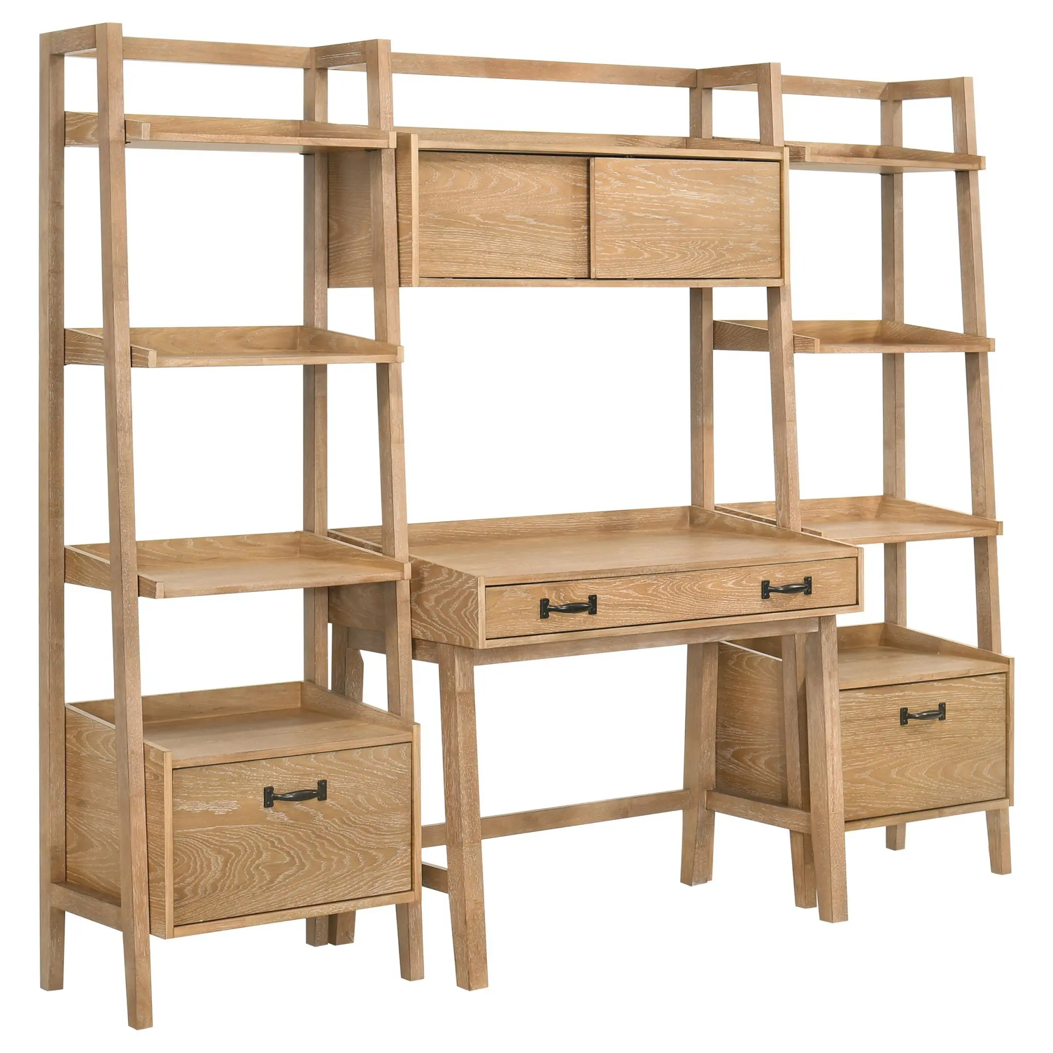Fabian 2-Piece Bookshelf Set Dark Walnut and Antique White - Image 7