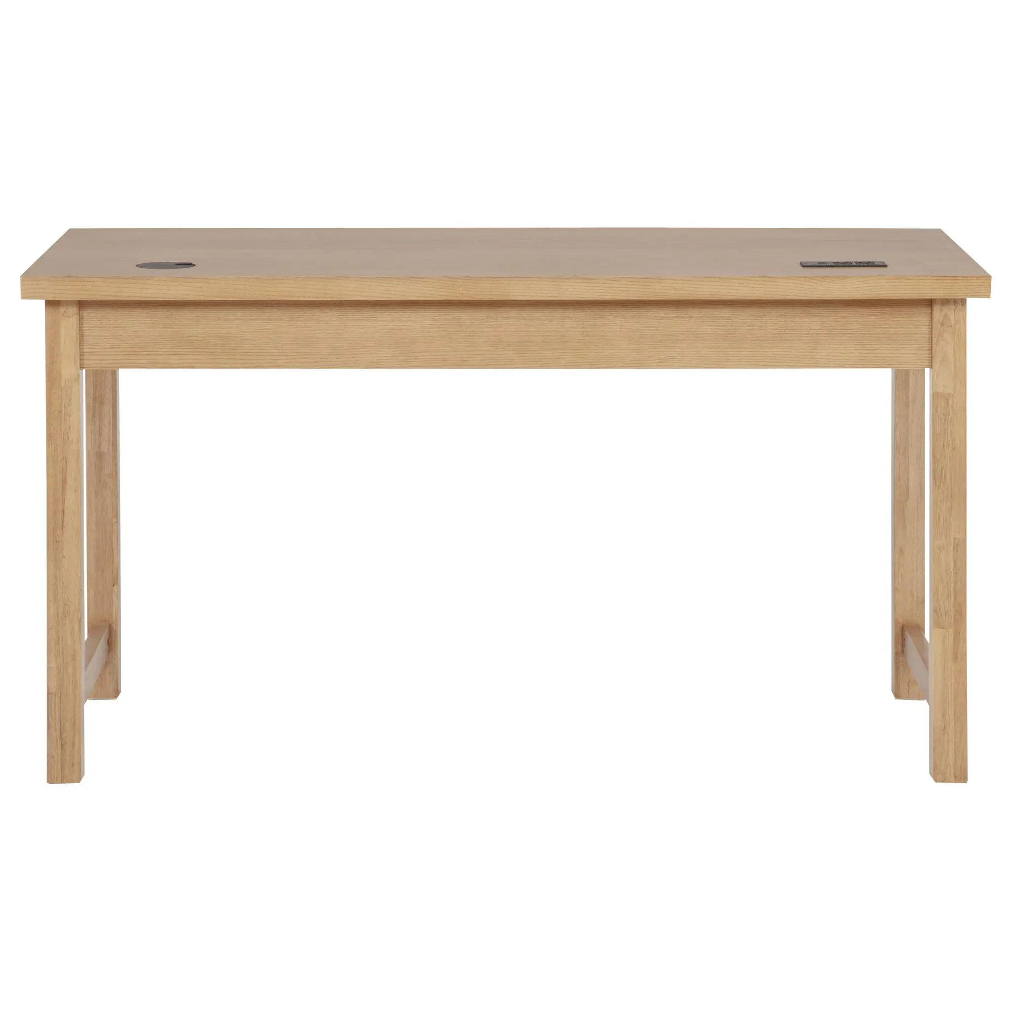 Vermes 55-inch Writing Desk with Power Outlet Light Ash - Image 7