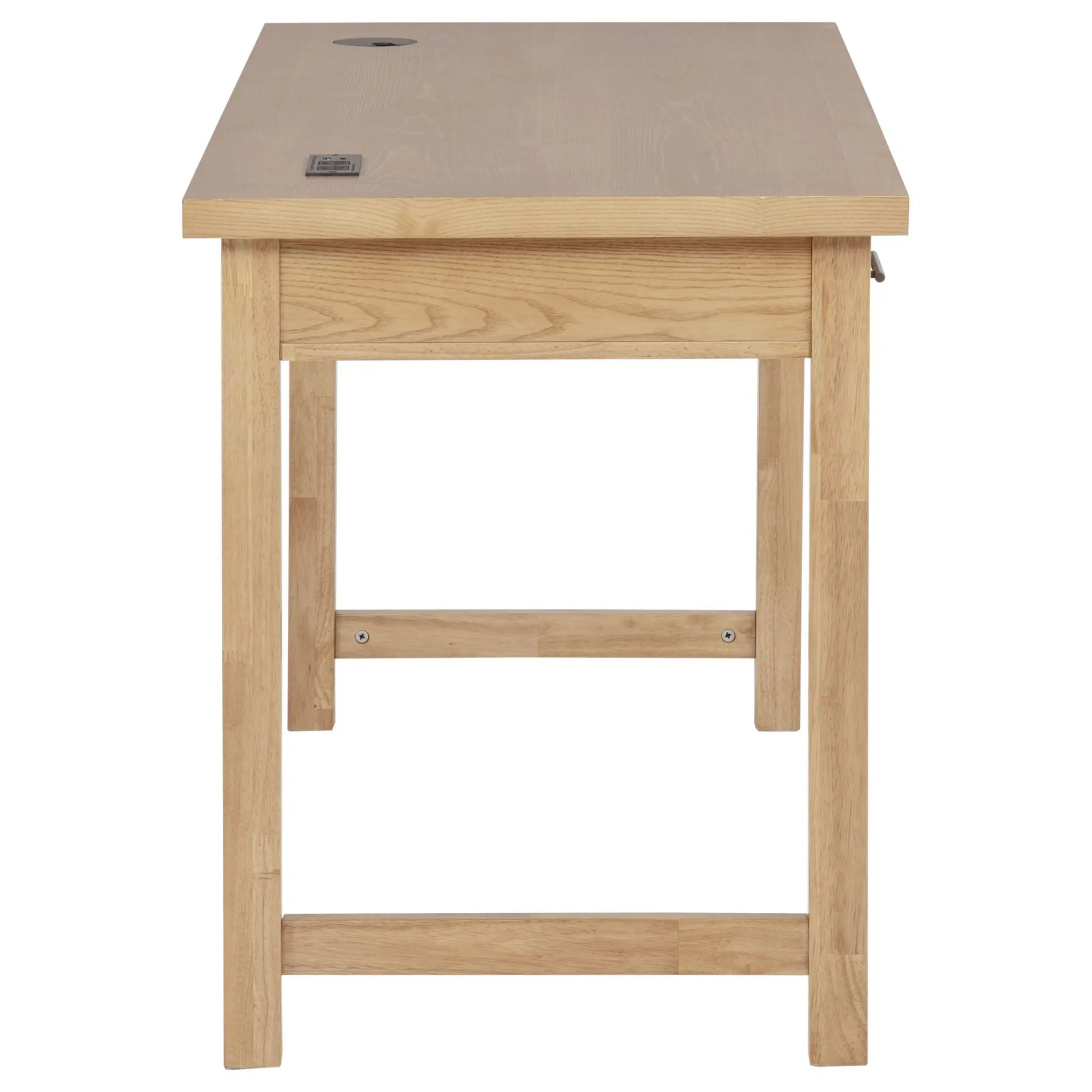 Vermes 55-inch Writing Desk with Power Outlet Light Ash - Image 8