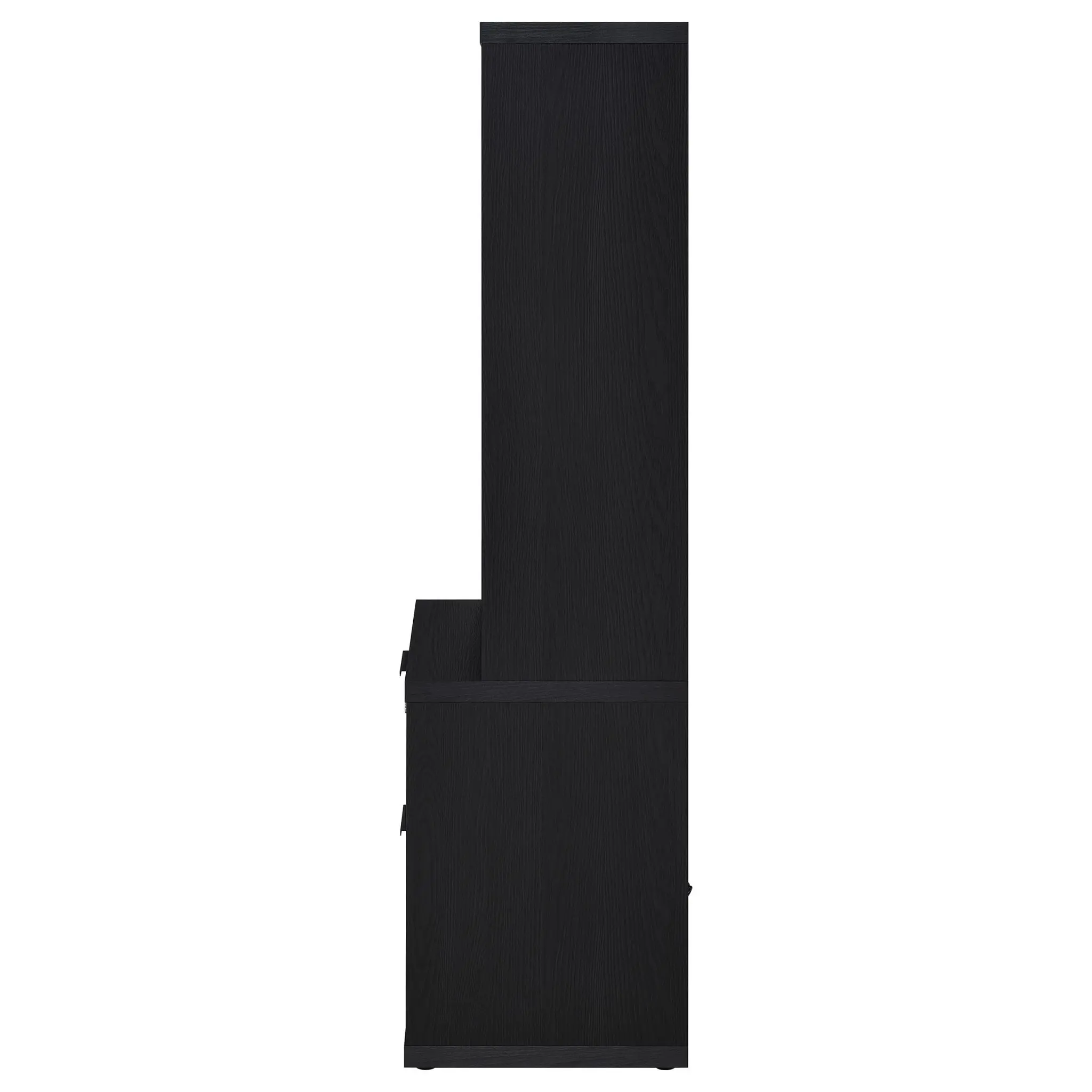 Westpark 3-Shelf Bookcase Set of 3 with USB and Lockable Drawer Black - Image 7