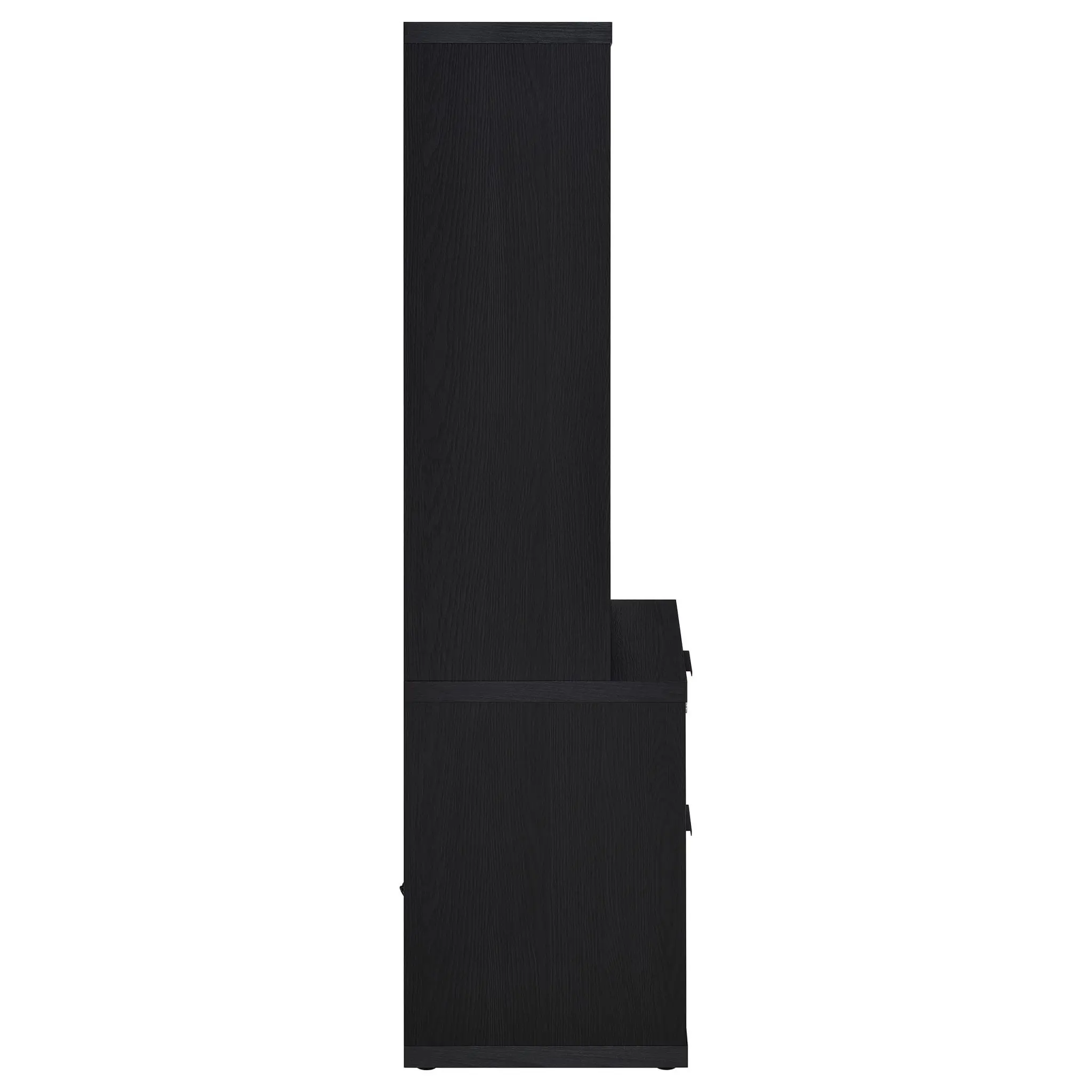 Westpark 3-Shelf Bookcase Set of 3 with USB and Lockable Drawer Black - Image 10