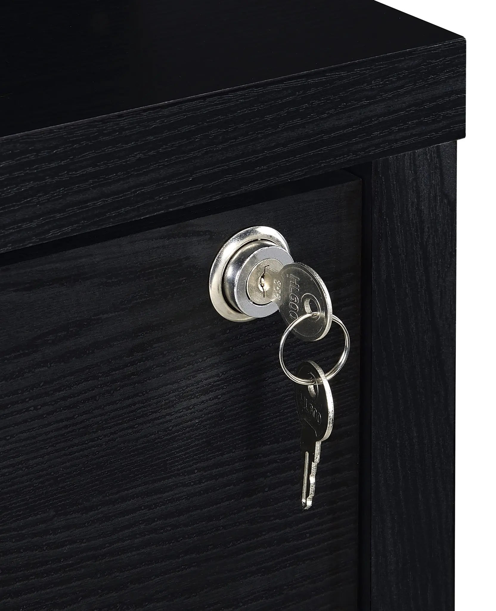Westpark 3-Shelf Bookcase Set of 3 with USB and Lockable Drawer Black - Image 11