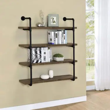 Elmcrest 39-inch Wall Bookshelf Rustic Oak