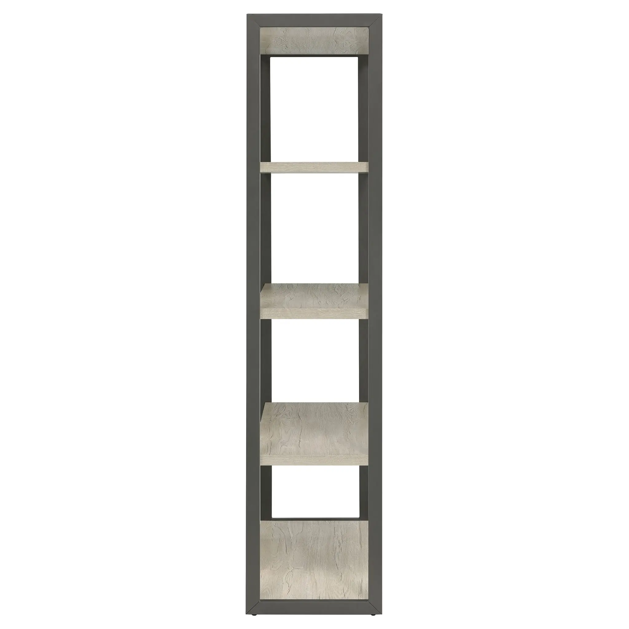 Loomis 72-inch 4-Shelf Bookshelf Whitewashed Grey - Image 5