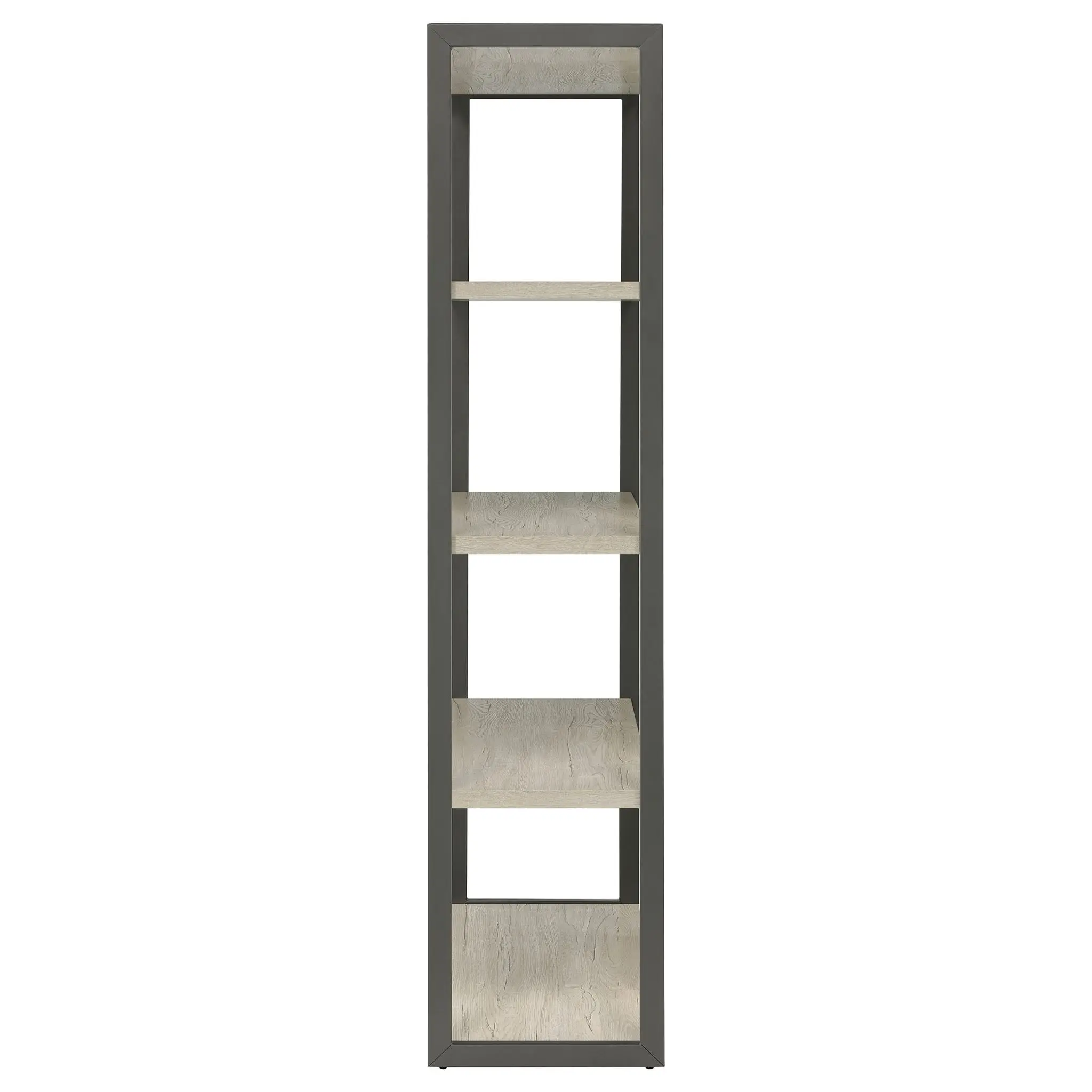 Loomis 72-inch 4-Shelf Bookshelf Whitewashed Grey - Image 9