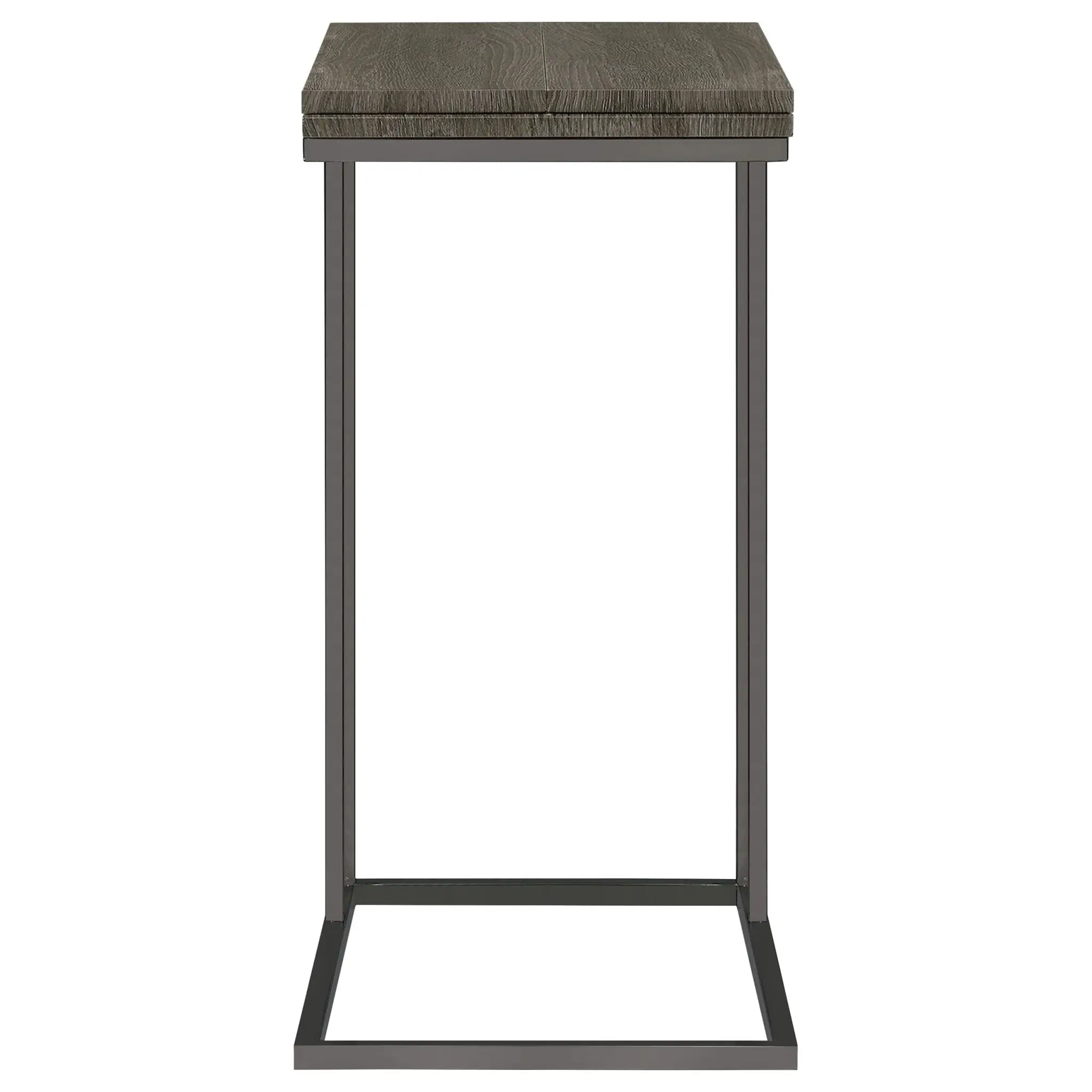 Pedro Expandable C-Shaped Sofa Side Table Weathered Grey - Image 5