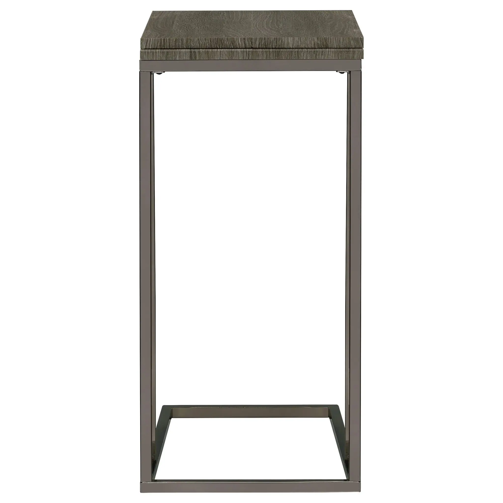 Pedro Expandable C-Shaped Sofa Side Table Weathered Grey - Image 10