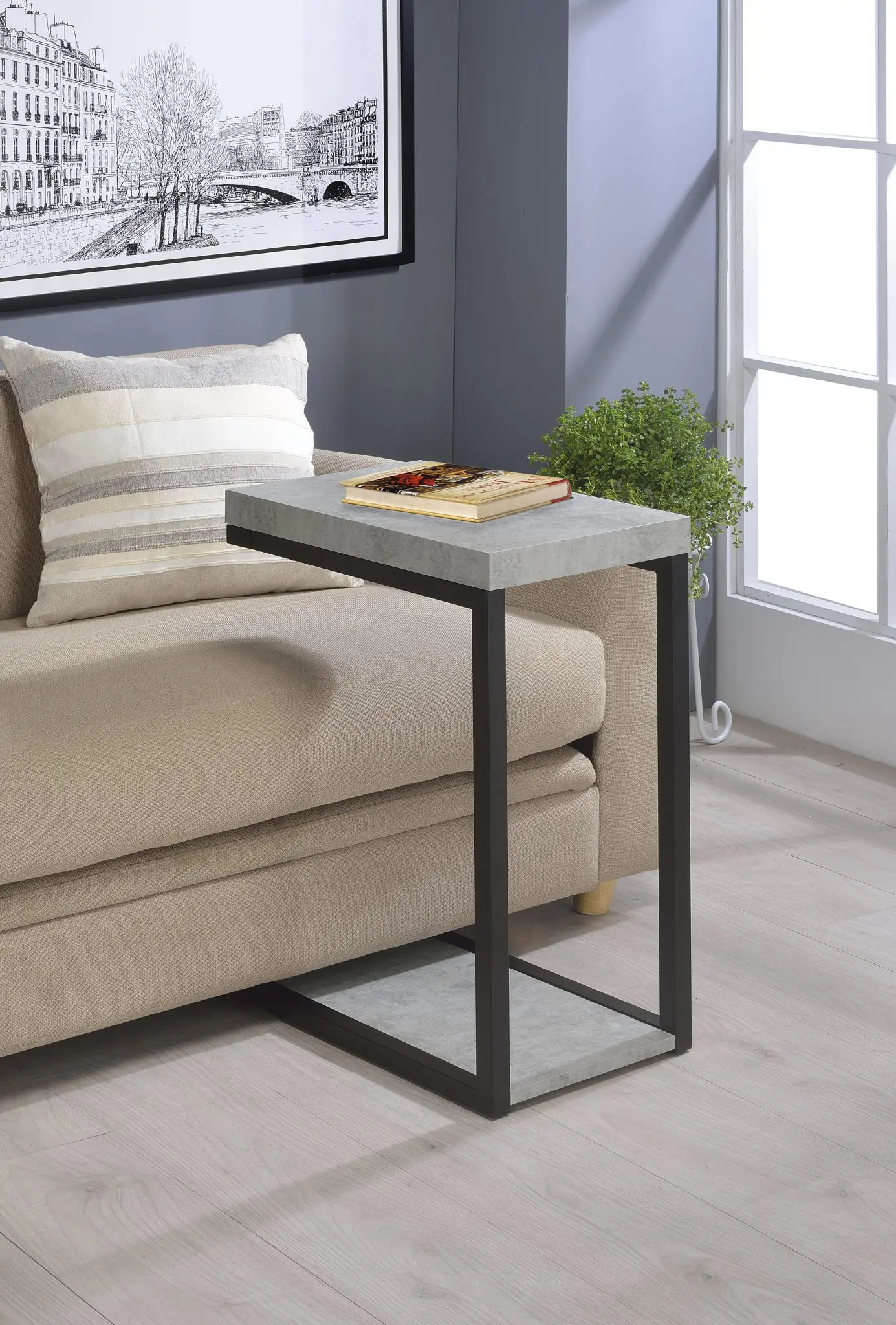 Beck C-Shaped Sofa Side Table