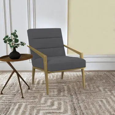 Kirra Metal Arm Accent Chair Dark Grey