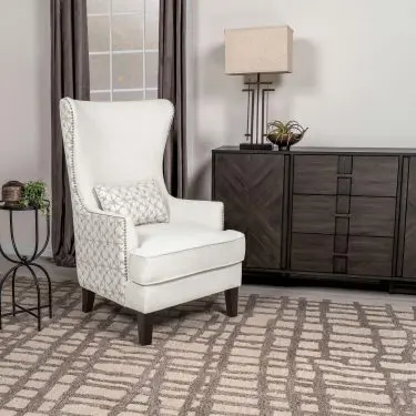 Pippin Wingback Accent Chair Latte