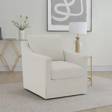 Winter Sloped Arm Swivel Accent Chair