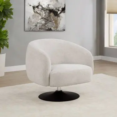 Dave Swivel Accent Chair Beige