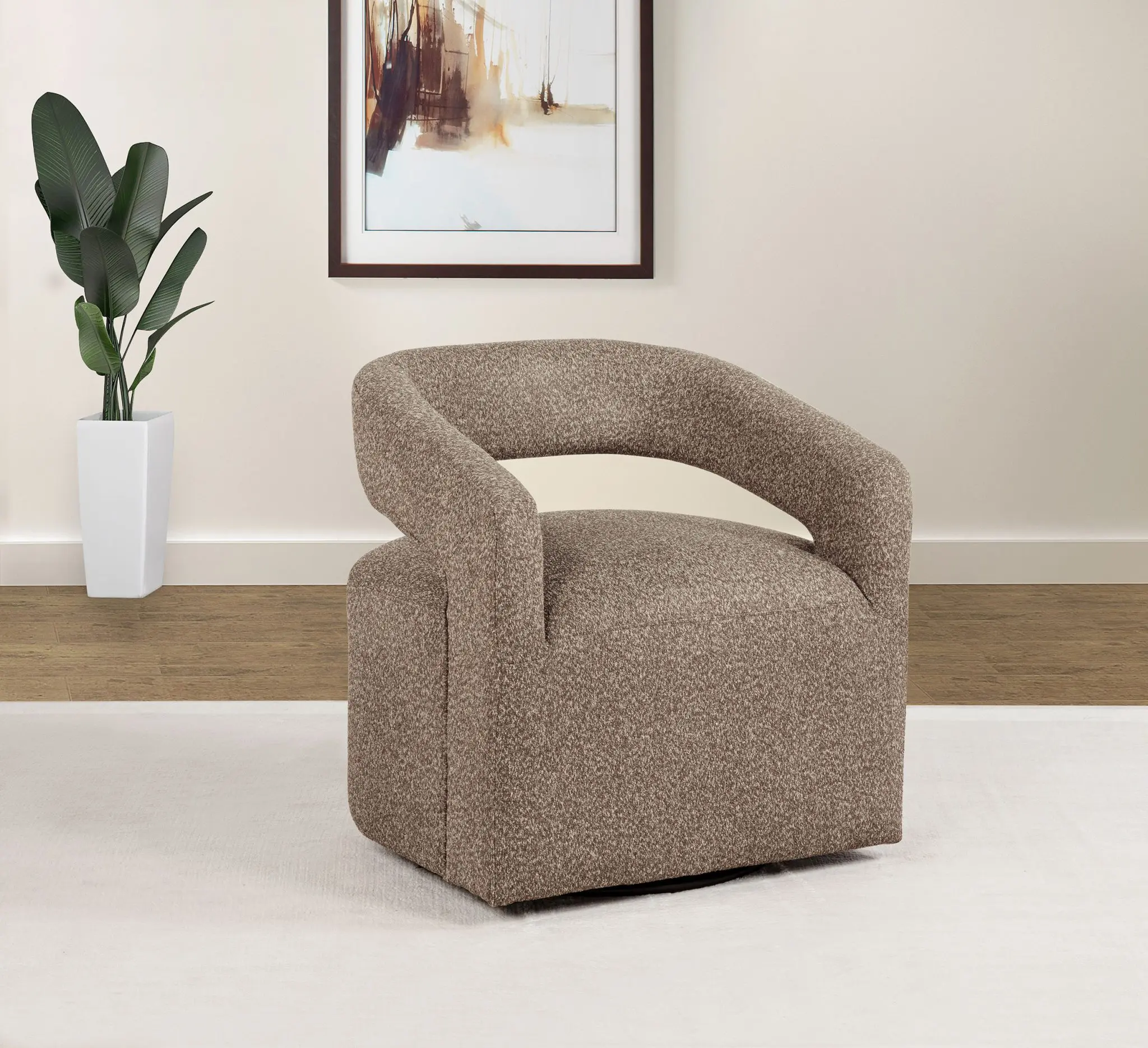Westhill Bouclé Swivel Accent Chair