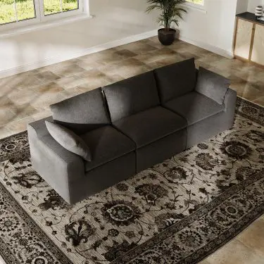 DayDrift Chenille Modular Sectional Sofa - Dark Gray