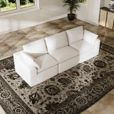 DayDrift Chenille Modular Sectional Sofa - White