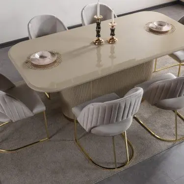 Milena Capuccino 7-Piece Dining Set