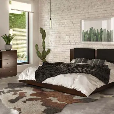 Fantasia Dark Walnut 4-Piece Bedroom Set