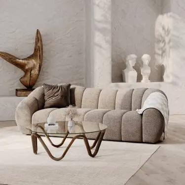 Suki Modern Fabric Sofa