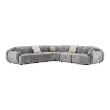 Terra Modern Grey Symmetrical Sectional Sofa