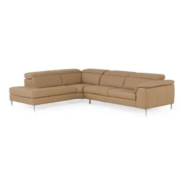 Viola Italian Deserto Leather Sectional Sofa