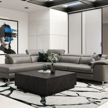 Viola Italian Leather Sectional Sofa