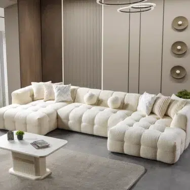 Ivy Ivory Boucle Double Chaise
