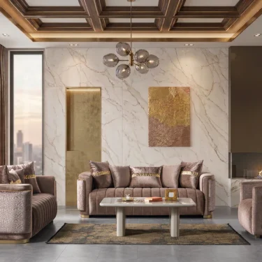 Carlina Velvet Sofa y Loveseat