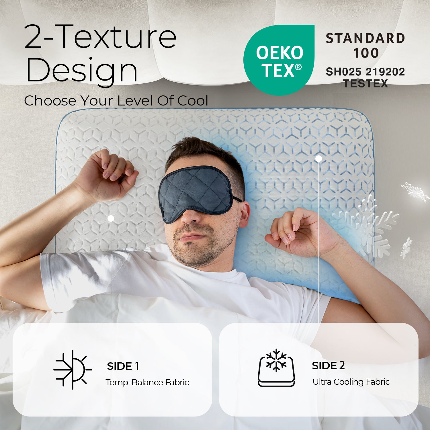 Cooling Memory Foam Pillow 2-Pack - Image 2