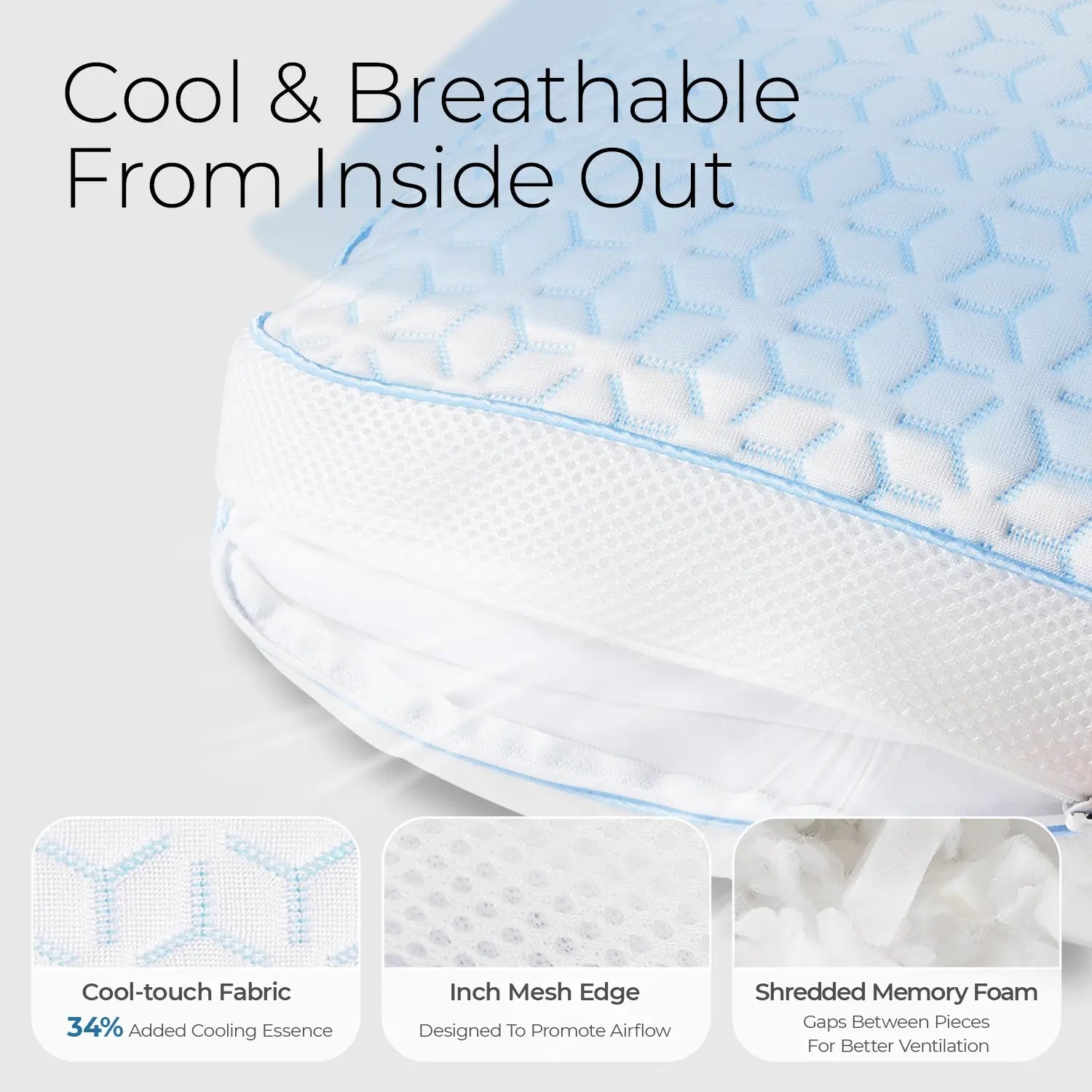 Cooling Memory Foam Pillow 2-Pack - Image 4