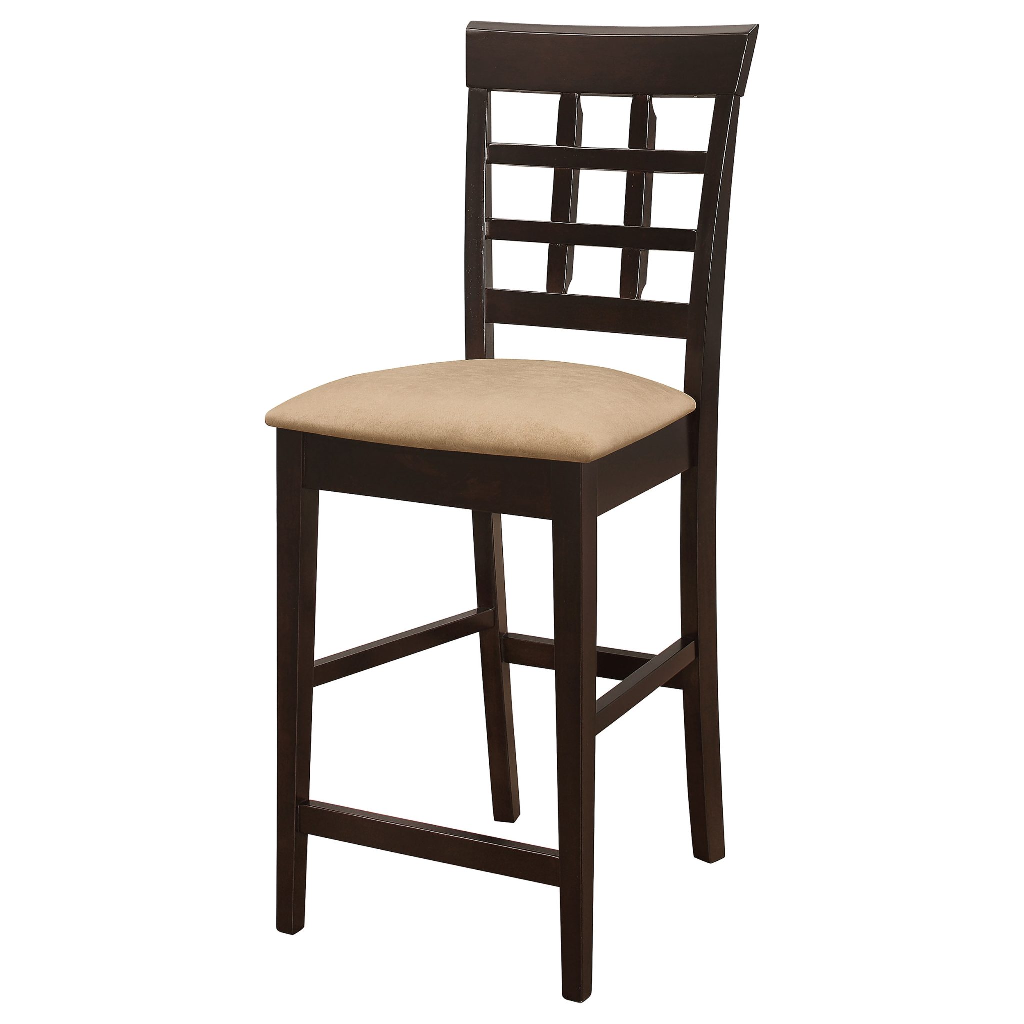 Gabriel Lattice-Back Upholstered Counter Chair Cappuccino (Set of 2) - Image 5