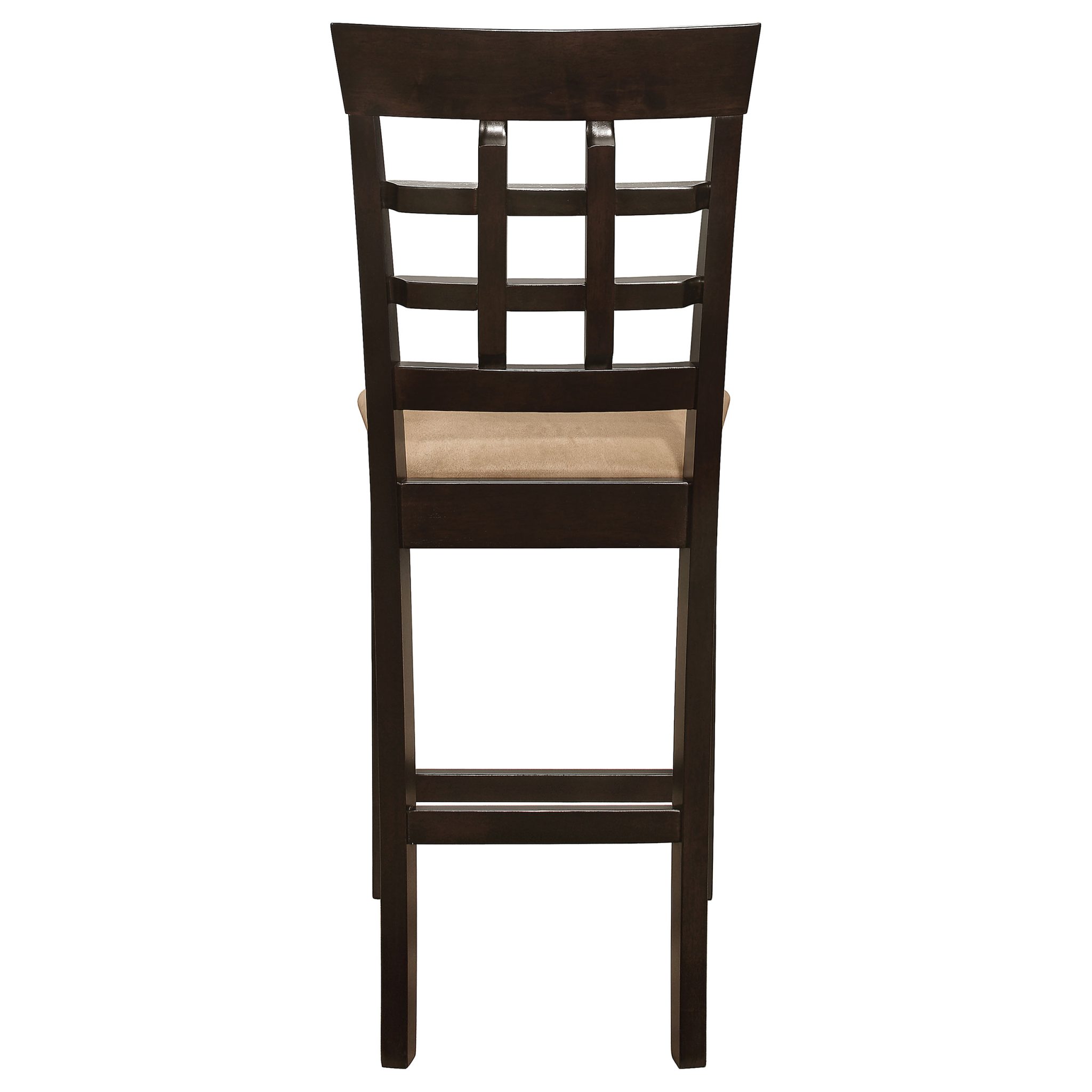 Gabriel Lattice-Back Upholstered Counter Chair Cappuccino (Set of 2) - Image 8