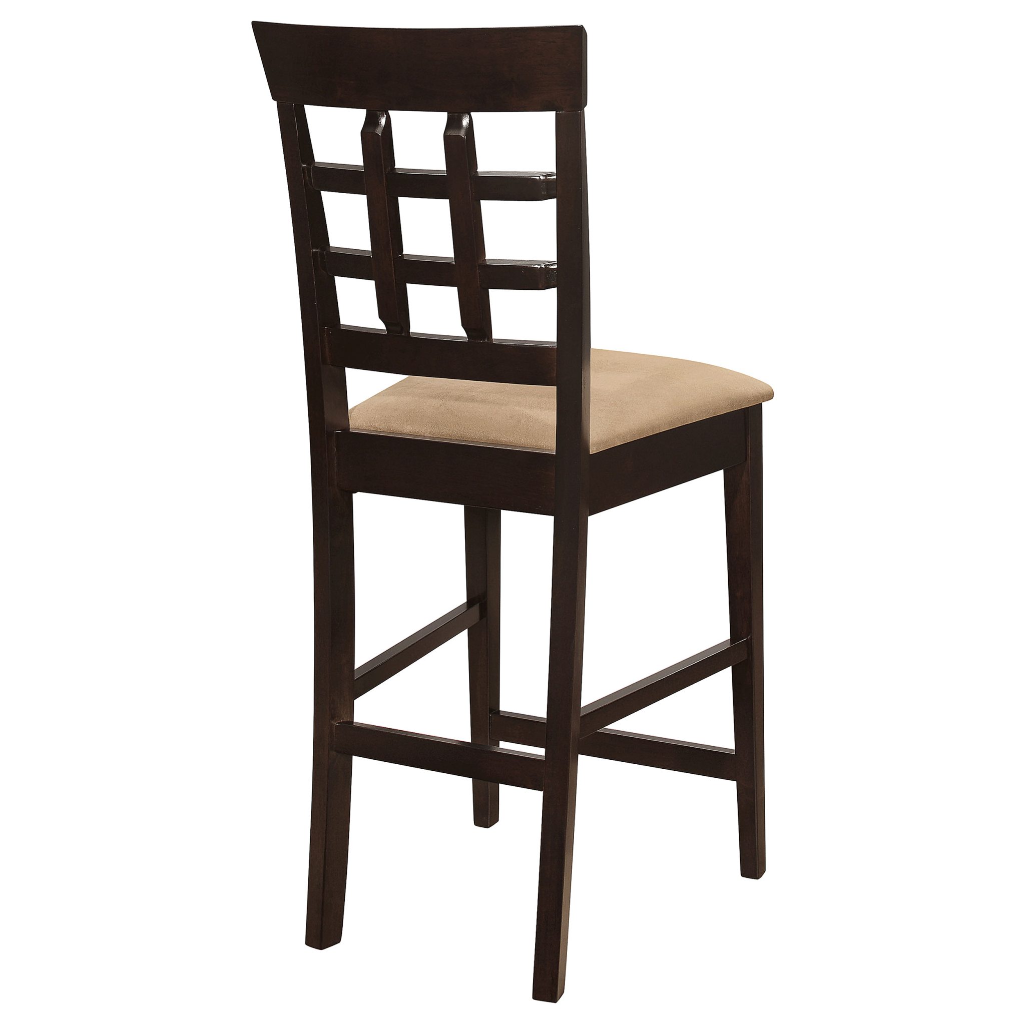 Gabriel Lattice-Back Upholstered Counter Chair Cappuccino (Set of 2) - Image 9