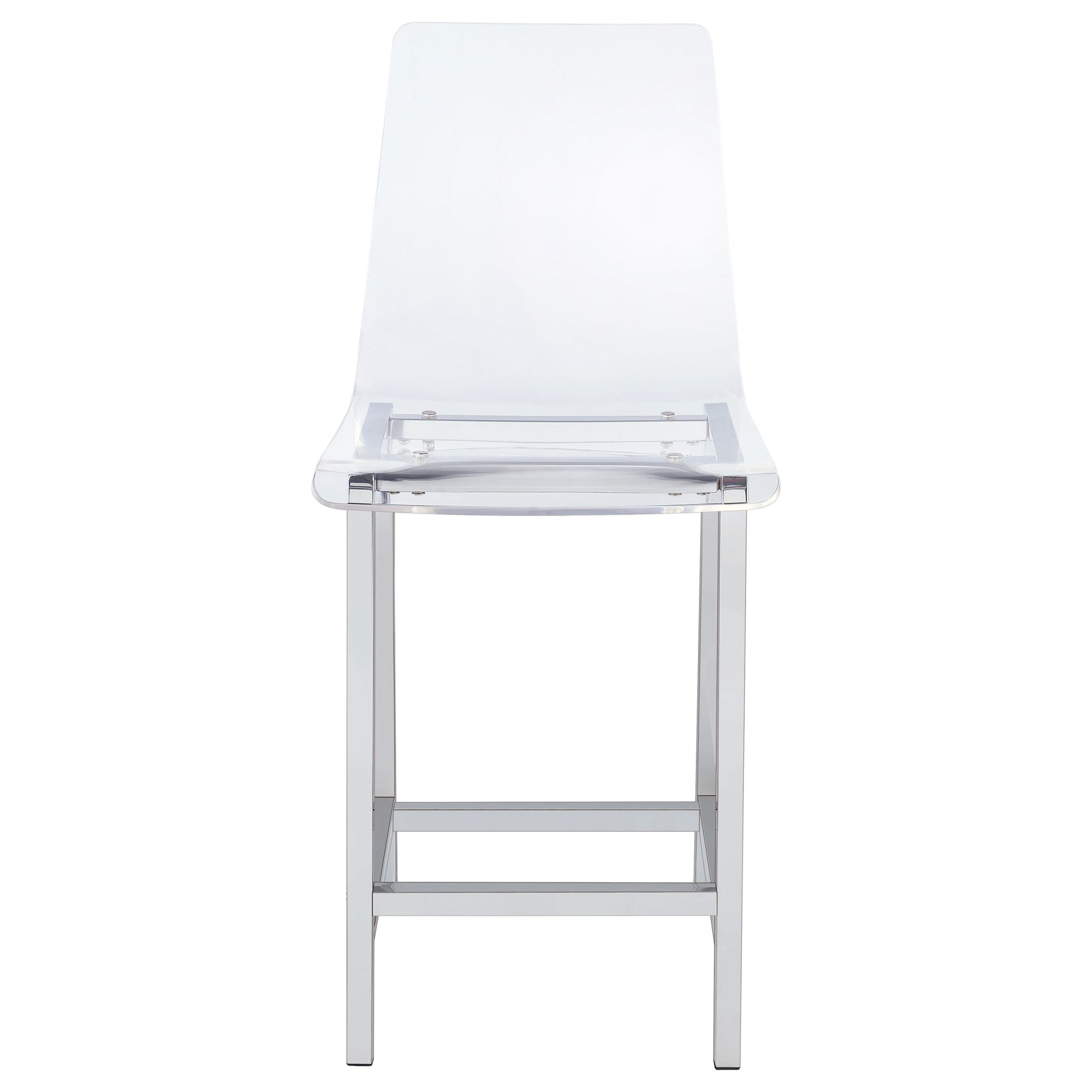 Juelia Clear Acrylic Counter Chair Chrome (Set of 2) - Image 4