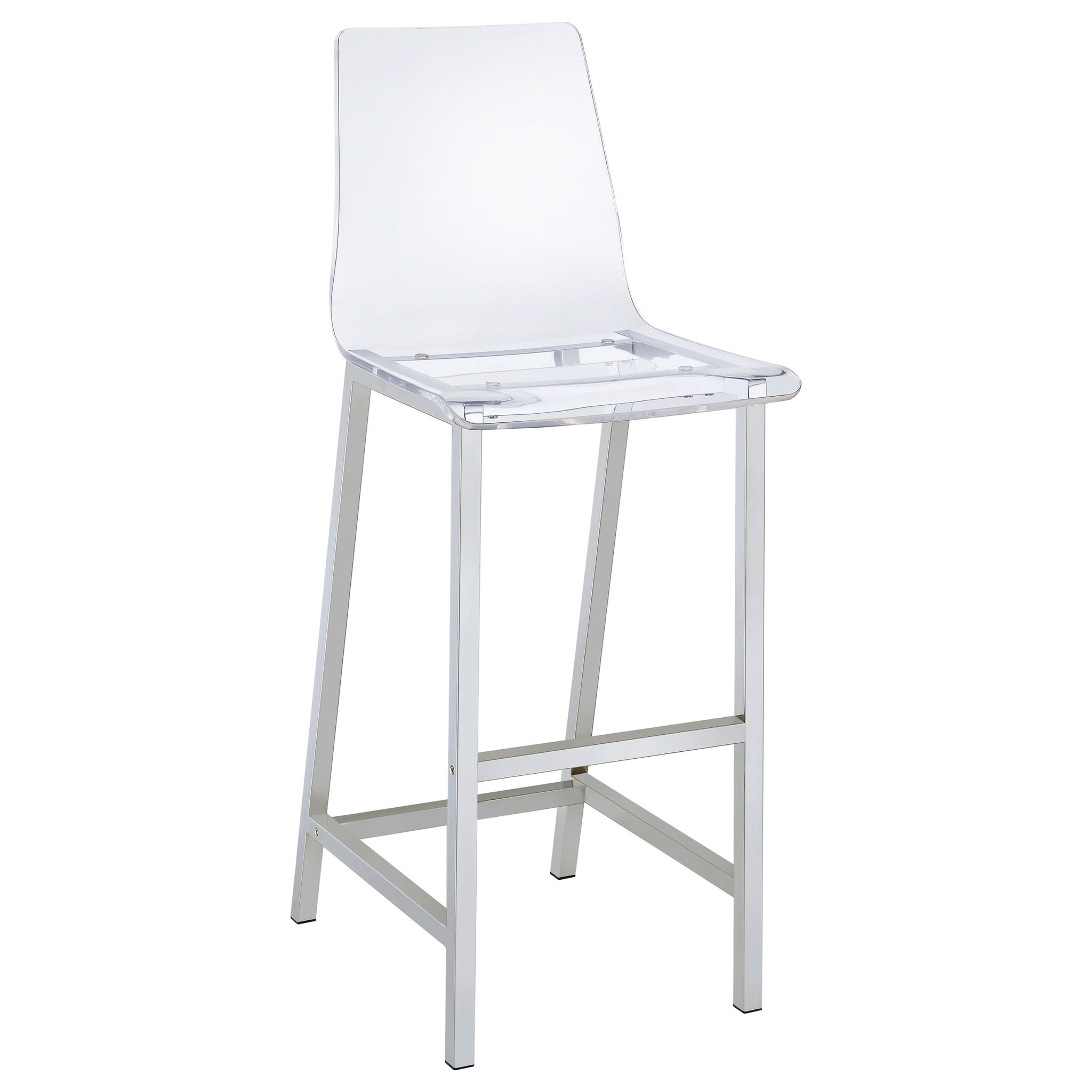 Juelia Clear Acrylic Bar Chair Chrome (Set of 2) - Image 3