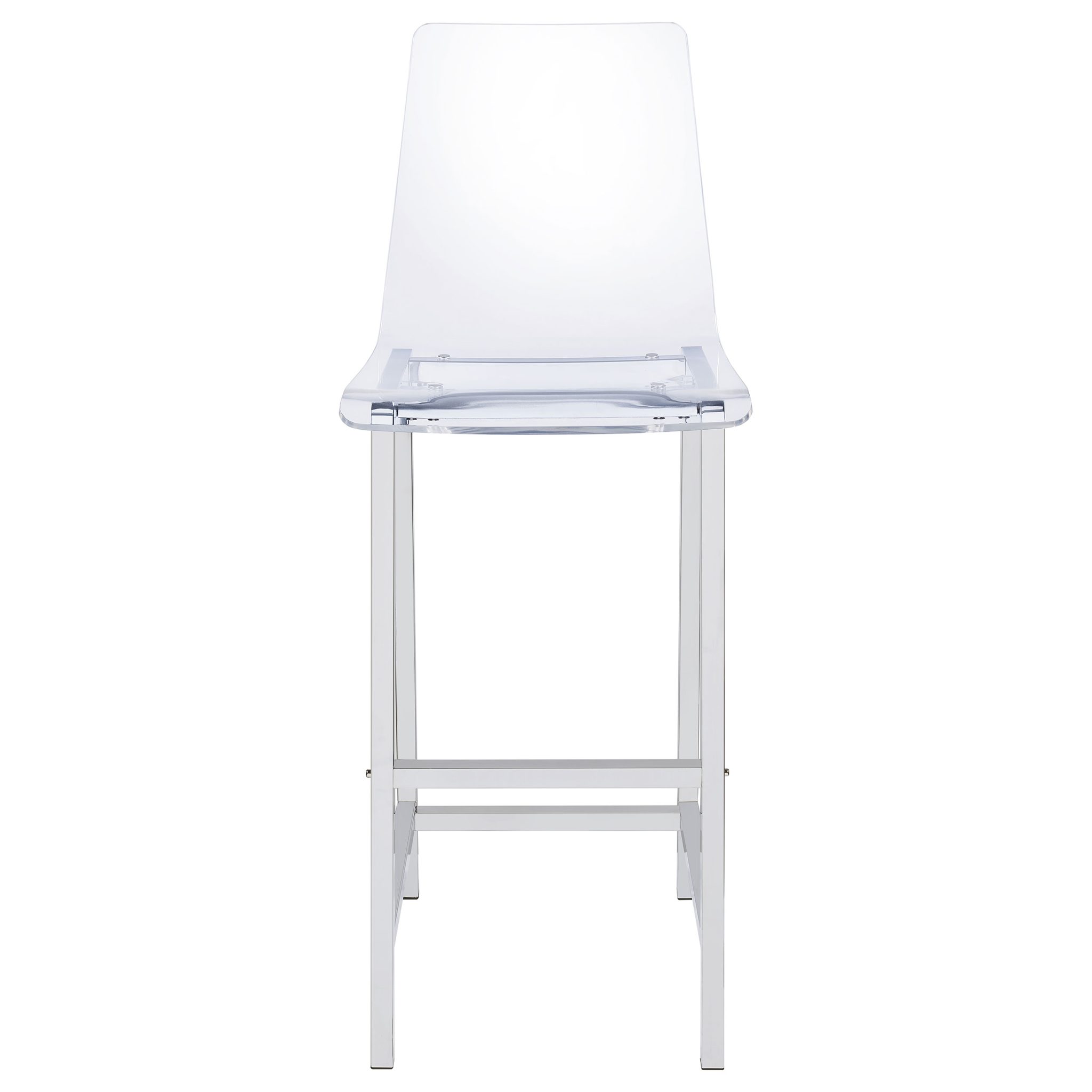 Juelia Clear Acrylic Bar Chair Chrome (Set of 2) - Image 4
