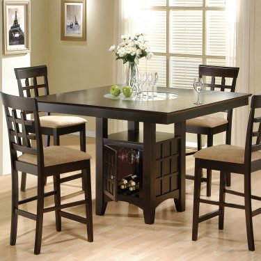 Gabriel Lattice-Back Counter Height Dining Set Cappuccino
